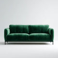 Sofa 3-osobowa zielona z aksamitu poliestrowego 220 x 90 x 85 cm