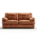 Dwuosobowa sofa brązowa ze skóry syntetycznej PU 180 × 95 × 90 cm